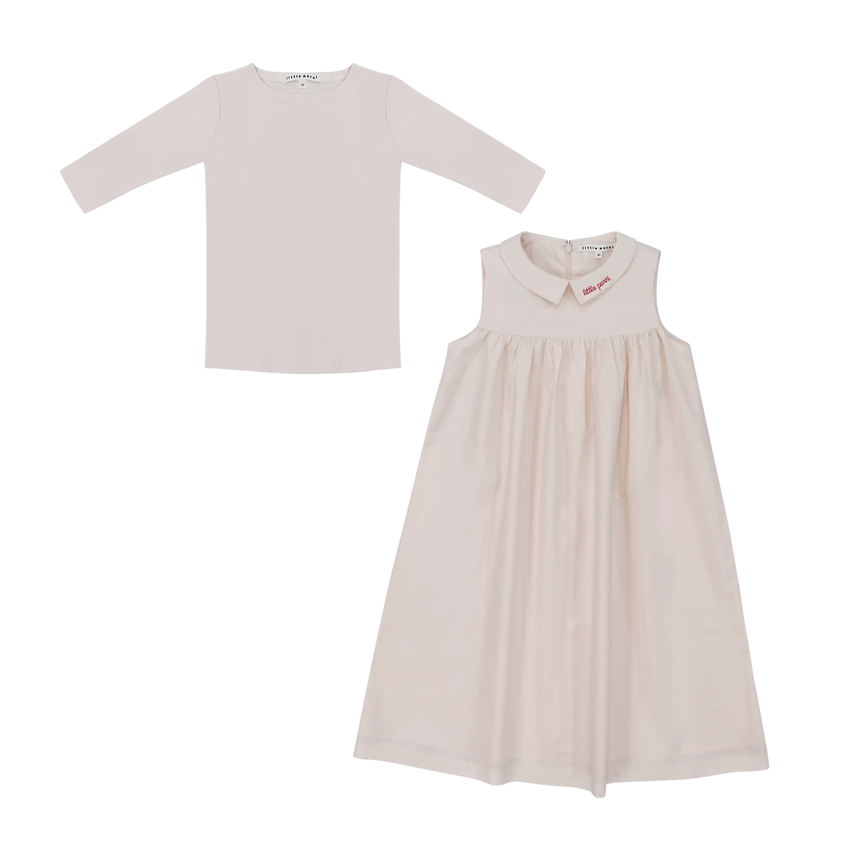 dress jumper with logo collar and tee - pink