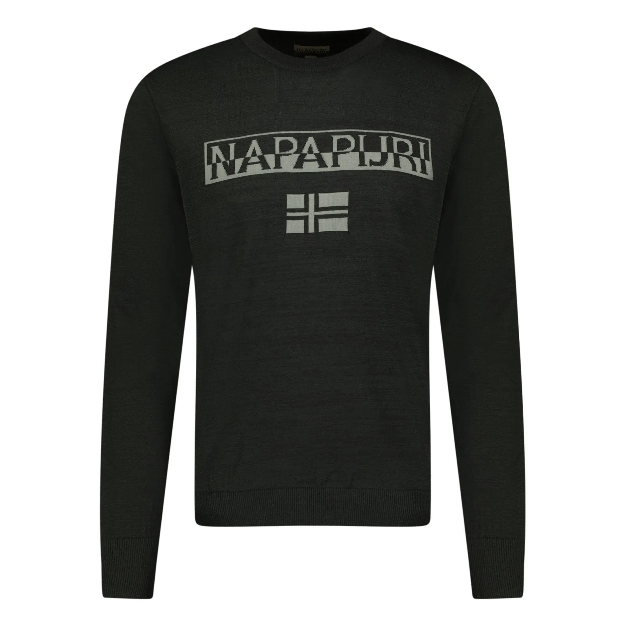 Durras Crewneck Jumper Black & Grey