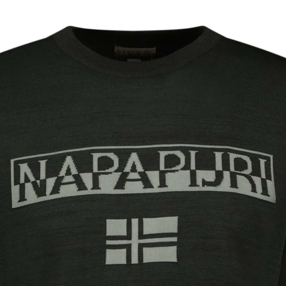 Durras Crewneck Jumper Black & Grey