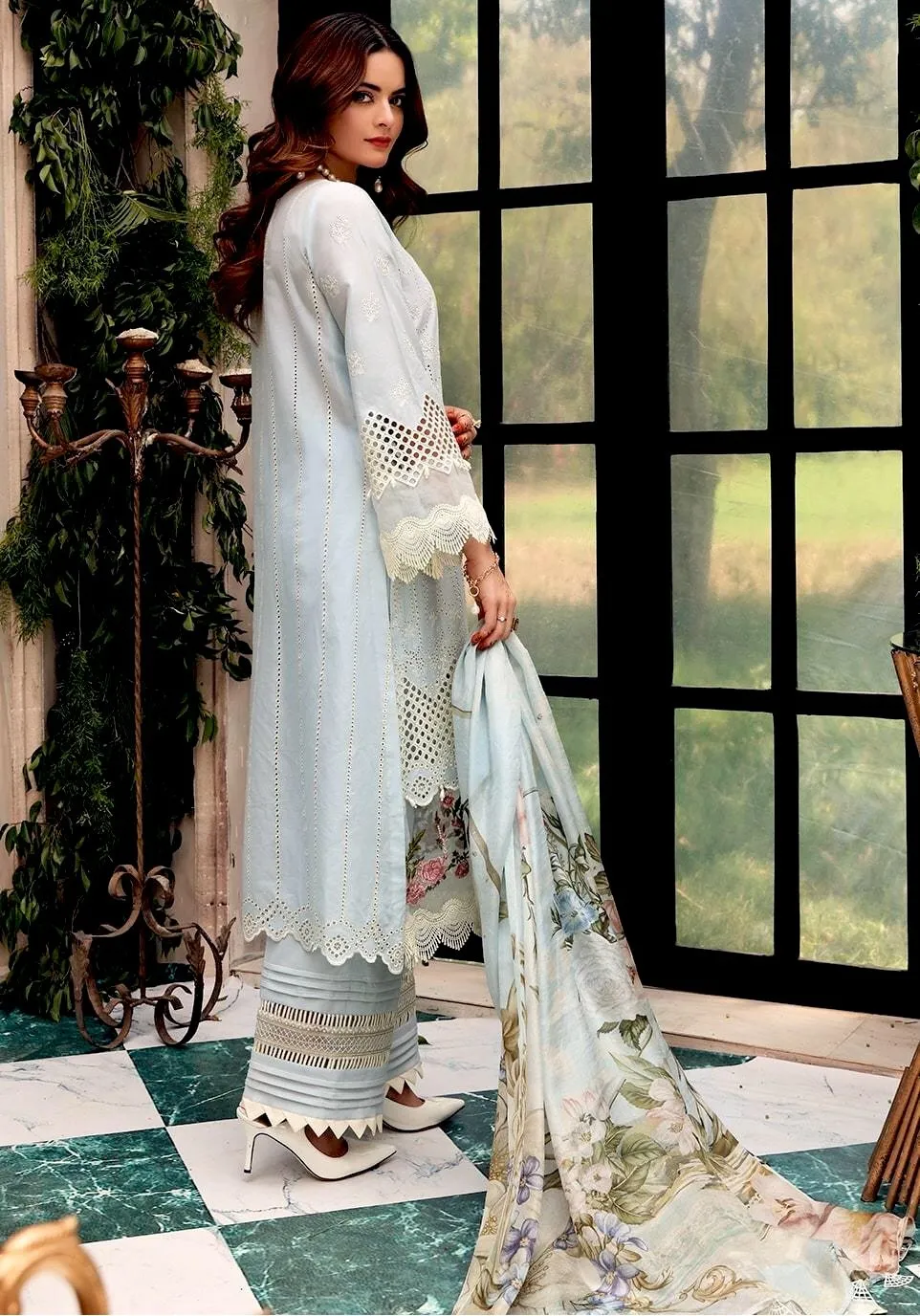 Elaf Festive Chikankari Collection 2021 – EPF- 7 Arctic