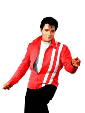 Elvis Presley Red & White Real Leather Jacket