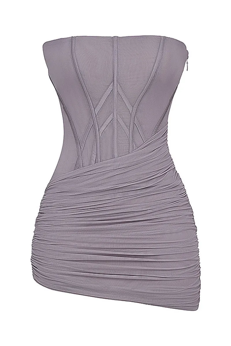 Eva Strapless Mesh Sexy Party Dress