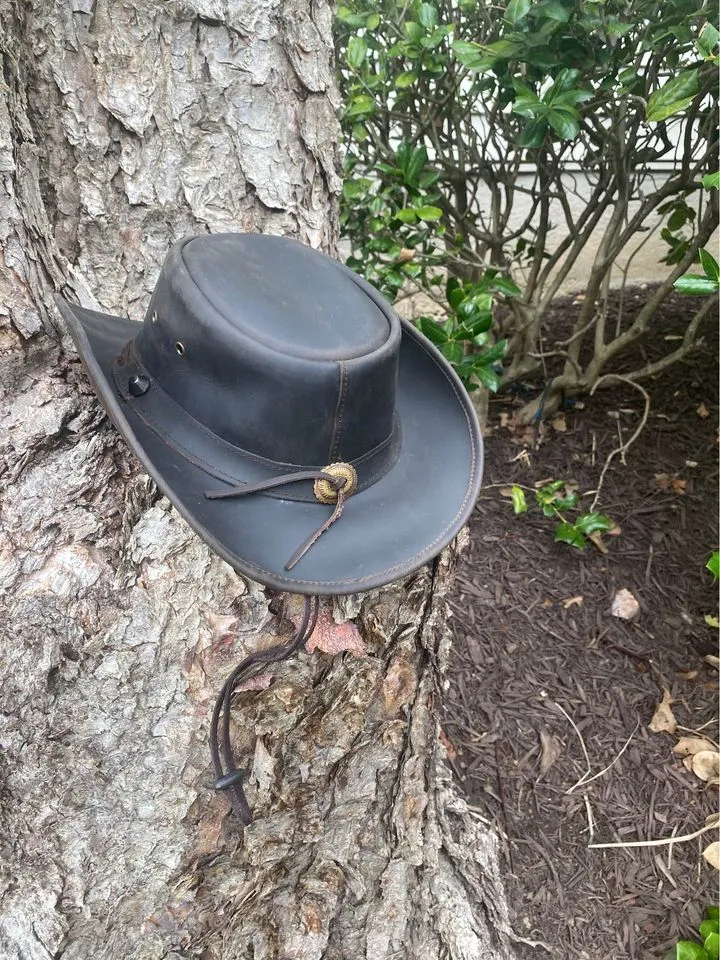 Genuine Leather Brown Cowboy Hat