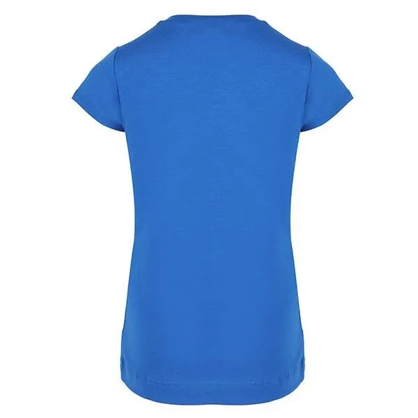 GIRL BLUE SHORT SLEEVES PRINT T-SHIRT