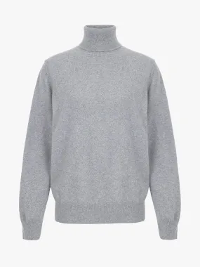 Grey Katie cashmere roll neck