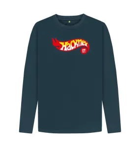 Hotwheeling Organic Long Sleeved T-shirt, White, Black, Grey, Denim Blue