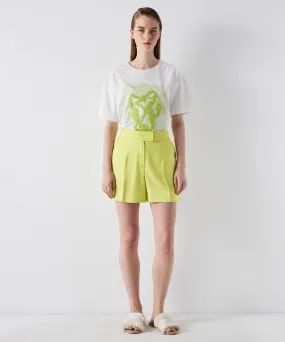 Ipekyol Solid High Waist Shorts Lime