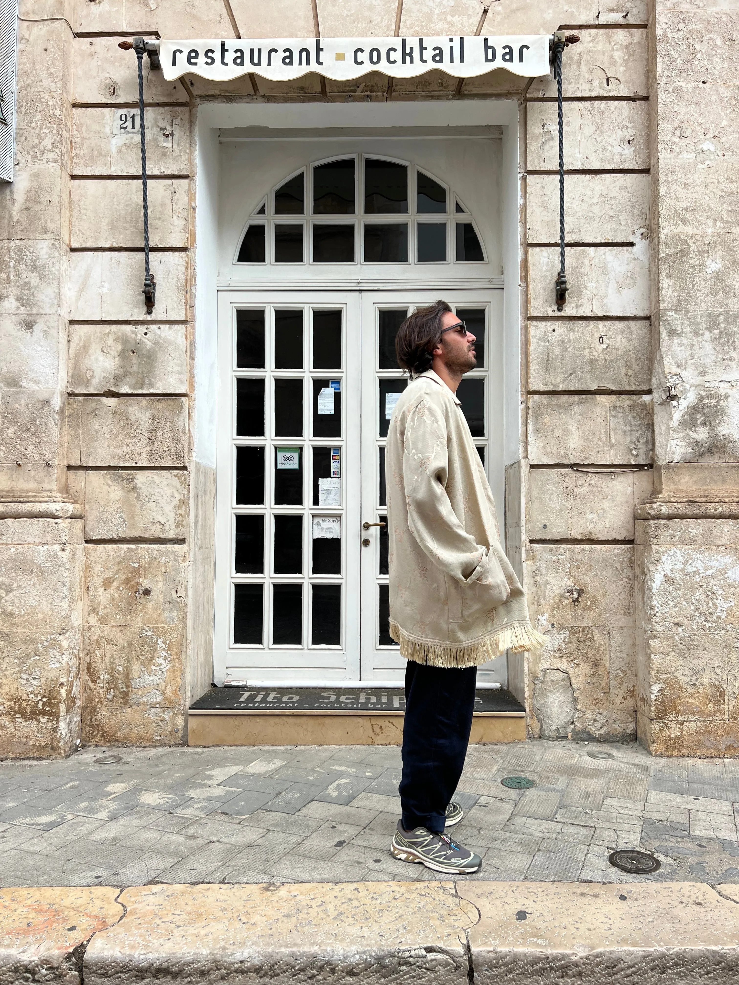 Jacket Men - BEIGE & GOLD FLOWER