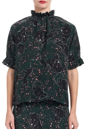 JACQUI Ruffle Neck Blouse - Jaquar