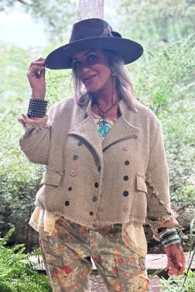 Jaded Gypsy A Moment In Time Womens Jacket in Taupe