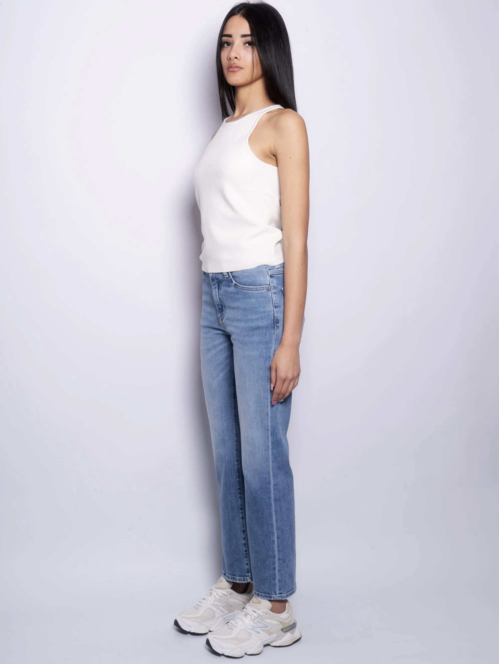Jeans Slim Pam a Trombetta Blu