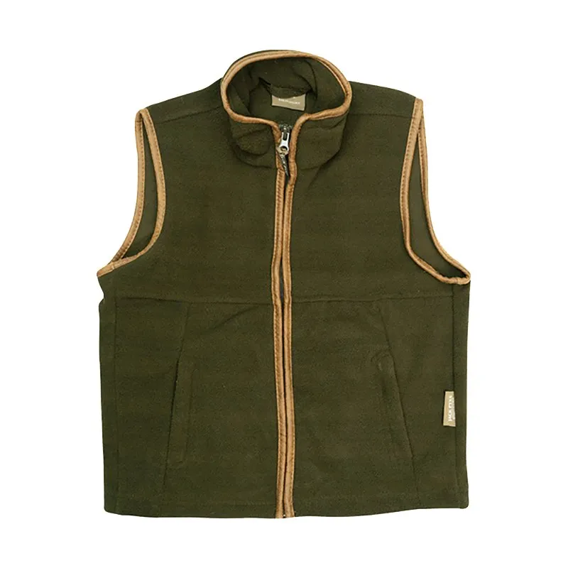Junior Countryman Gilet In Dark Olive