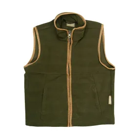 Junior Countryman Gilet In Dark Olive