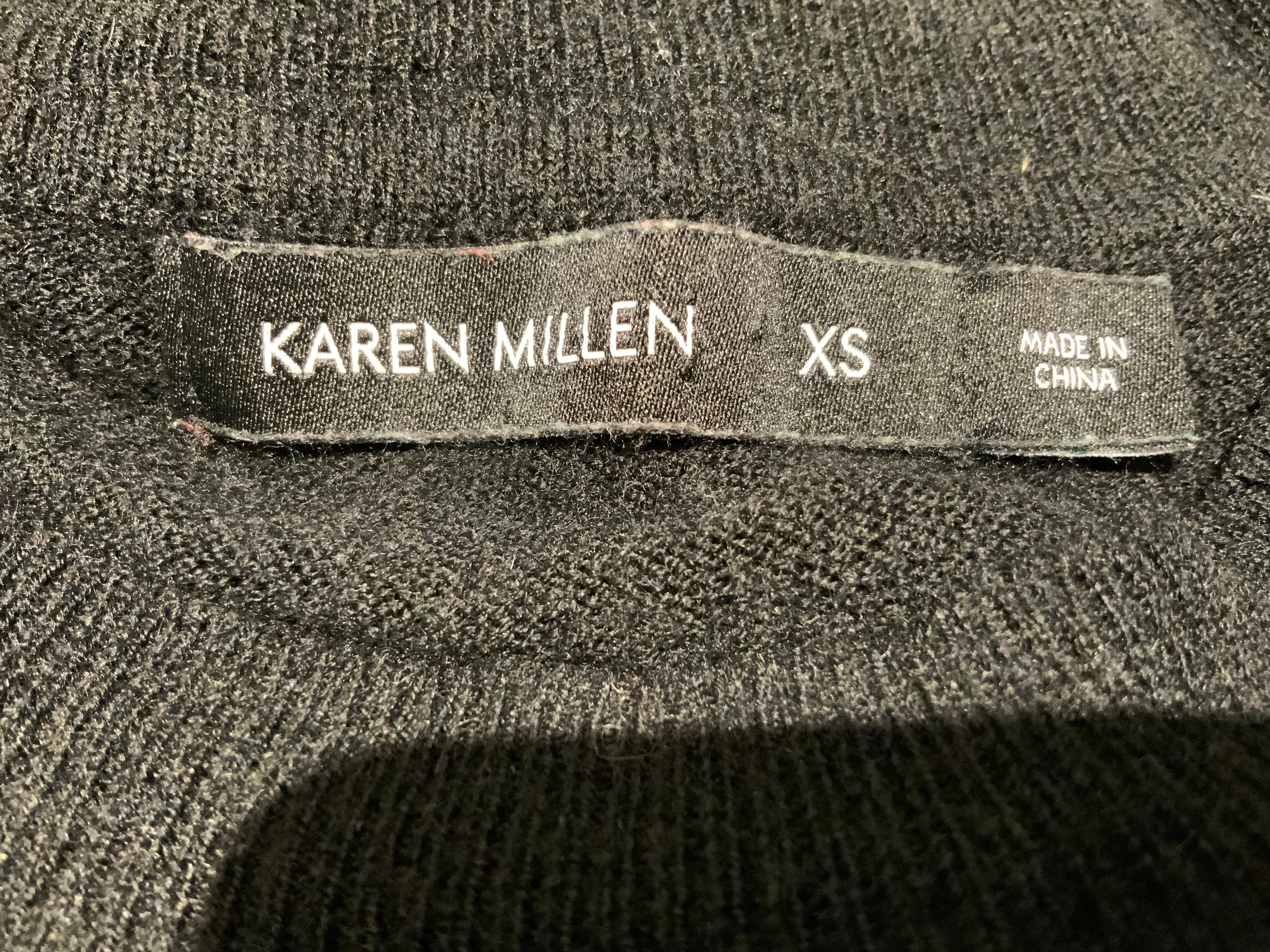 KAREN MILLEN sequin embellished cashmere and wool sweater jumper Size XS. ladies