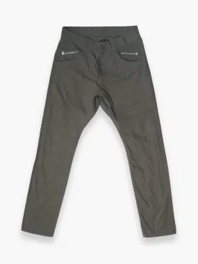 Khaki Combat Trousers With Zip Details
