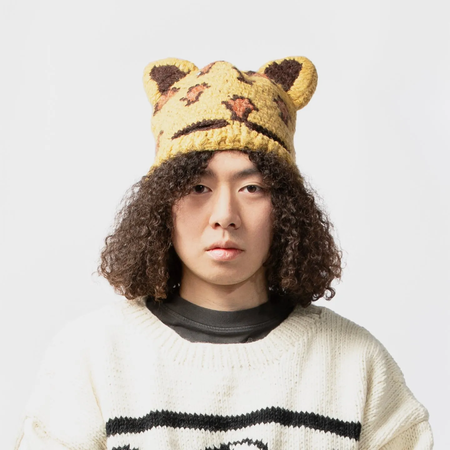 Knit Beanie-Leopard