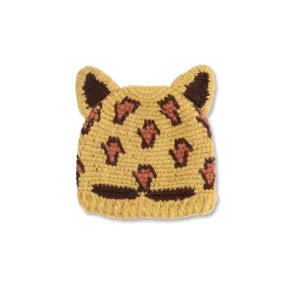 Knit Beanie-Leopard