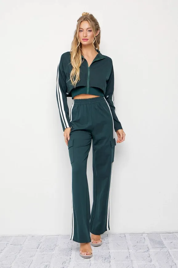 Knit Jacket and Track Pants
