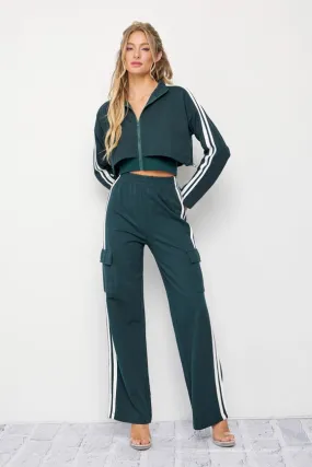 Knit Jacket and Track Pants