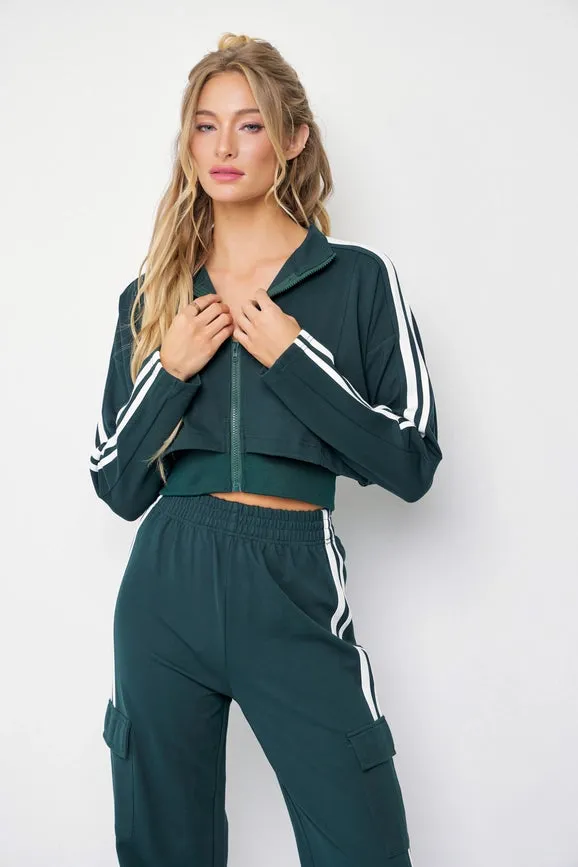 Knit Jacket and Track Pants