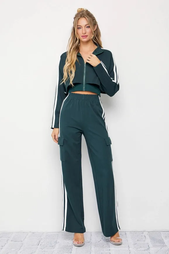 Knit Jacket and Track Pants