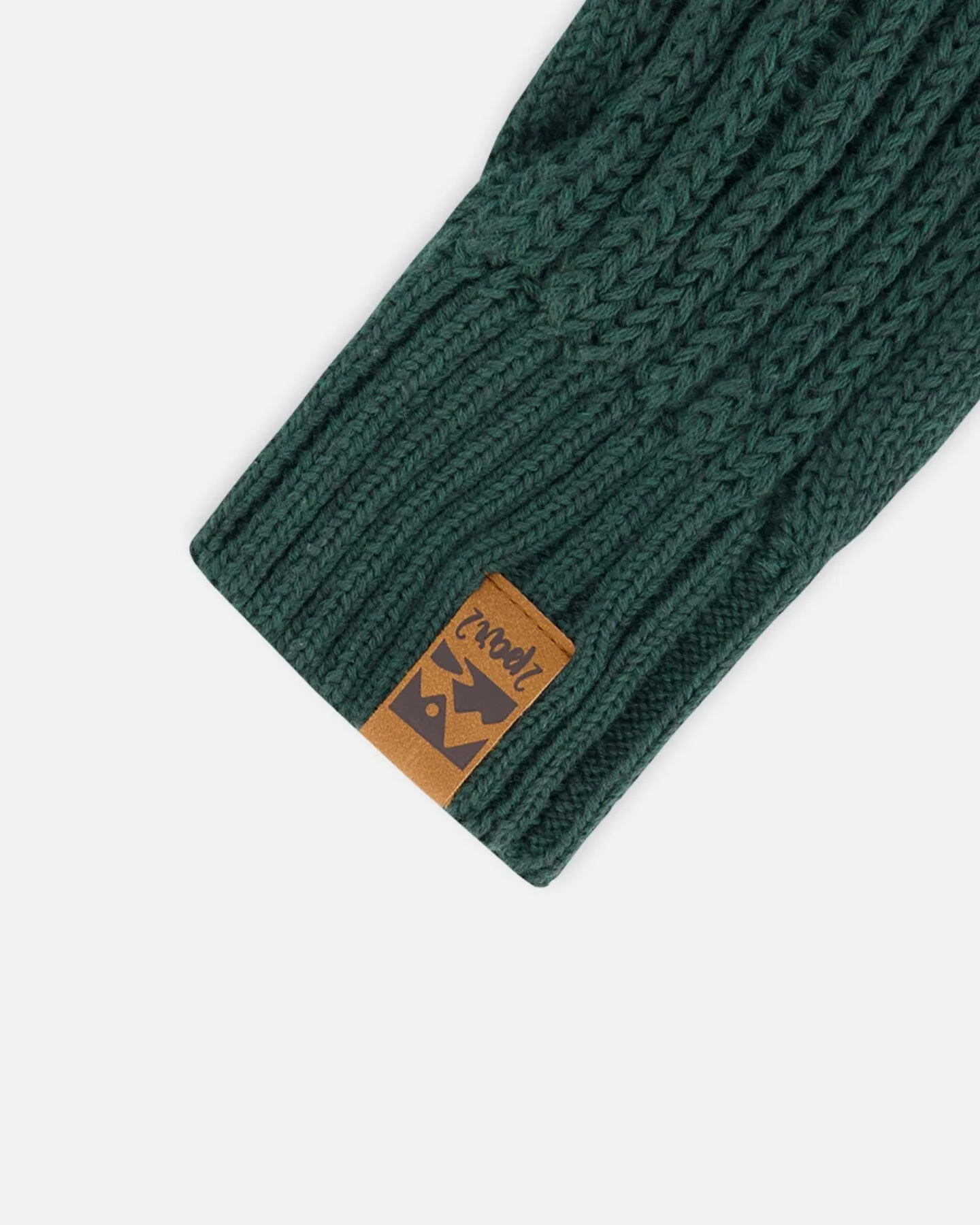 Knit Mittens Forest Green