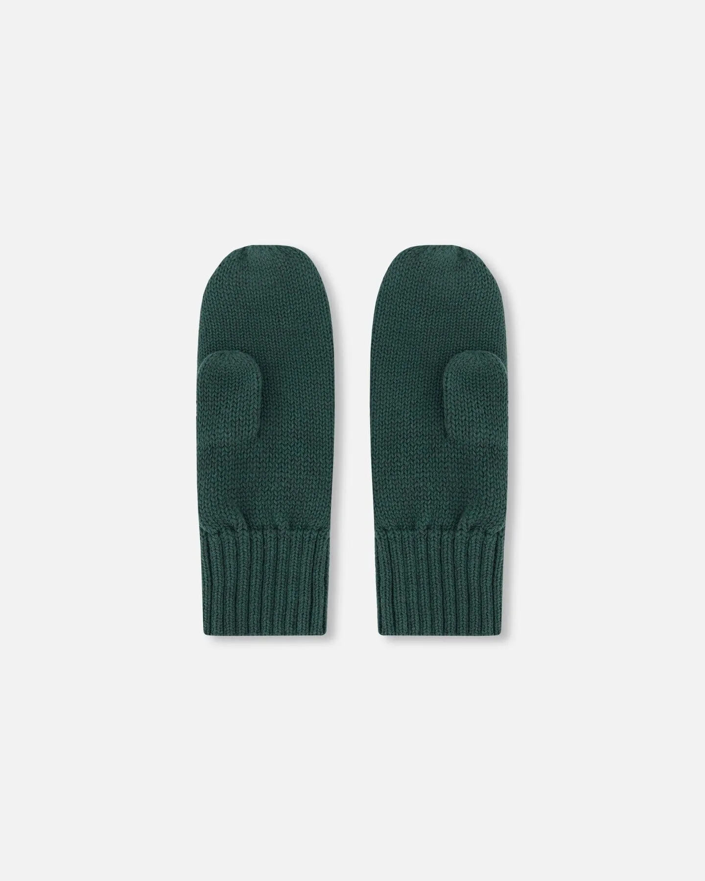 Knit Mittens Forest Green