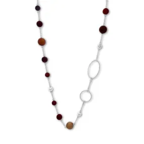 La Pierre Red Mookaite Long Necklace