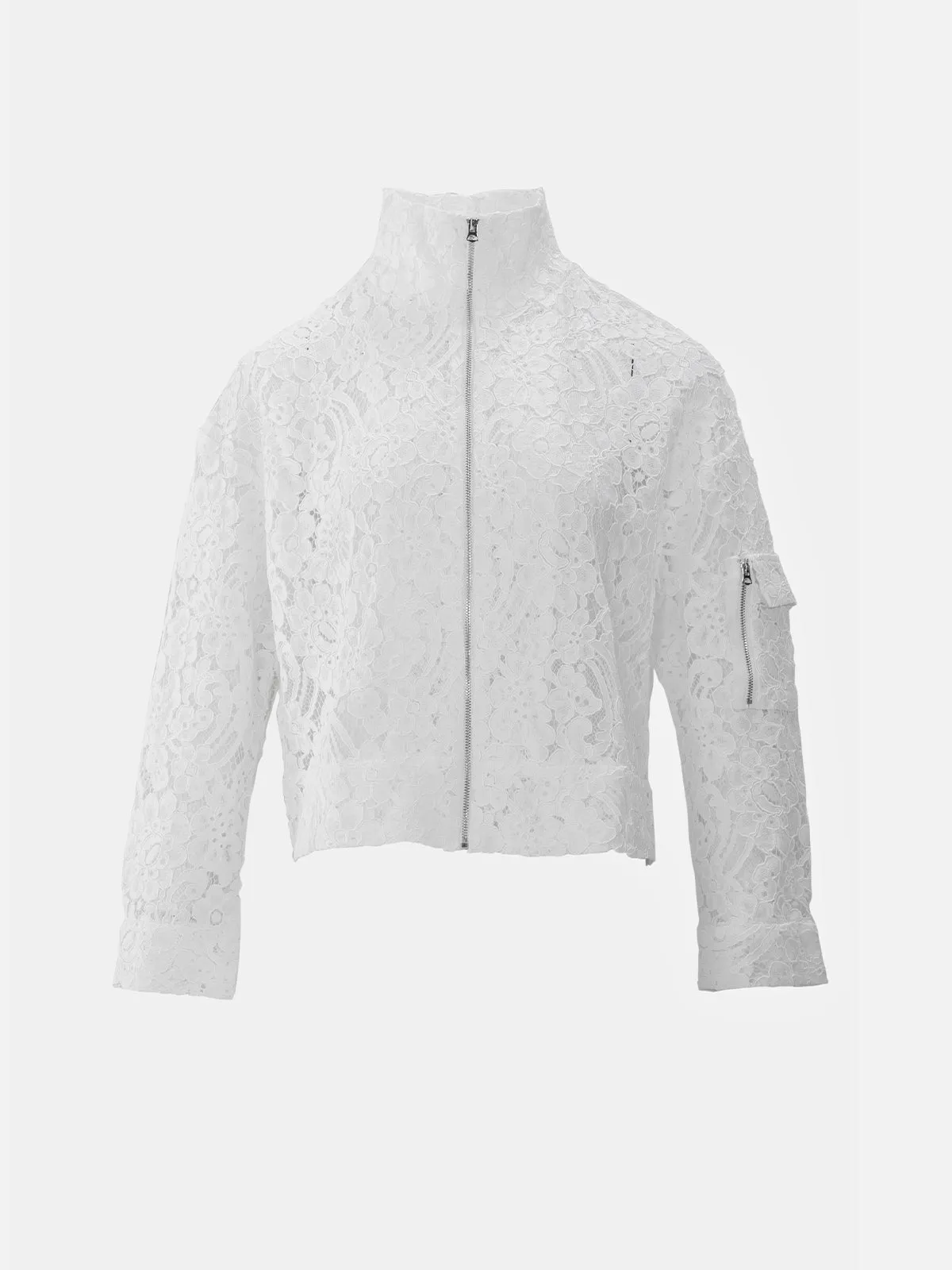 Lacy Cutout Crop Jacket