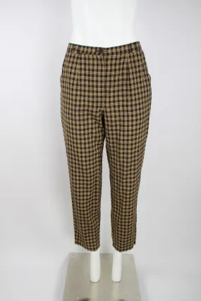 Ladies check trousers - Black, Beige and Red - M