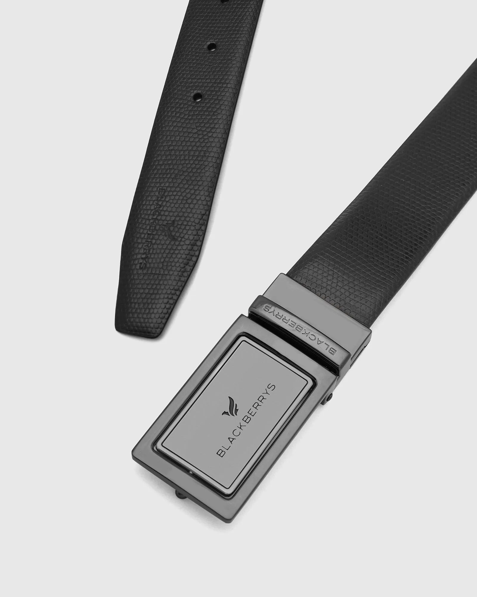 Leather Reversible Maroon Black Textured Belt - Travis