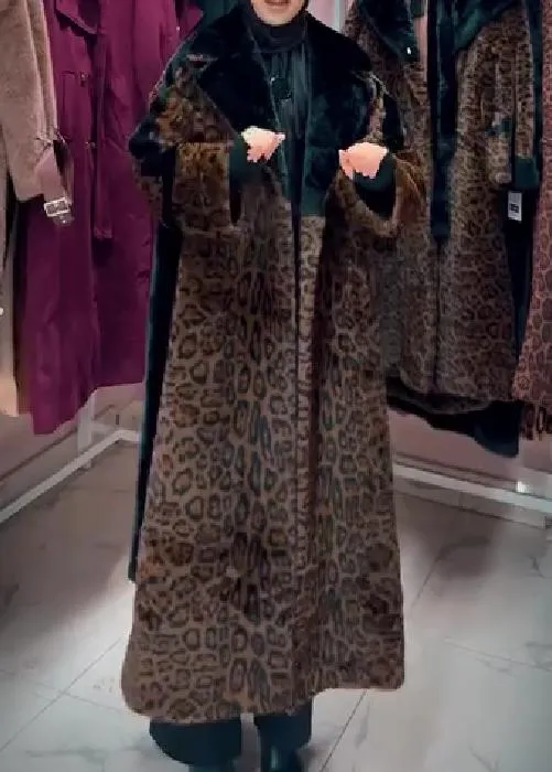 Leopard Print Long Coat