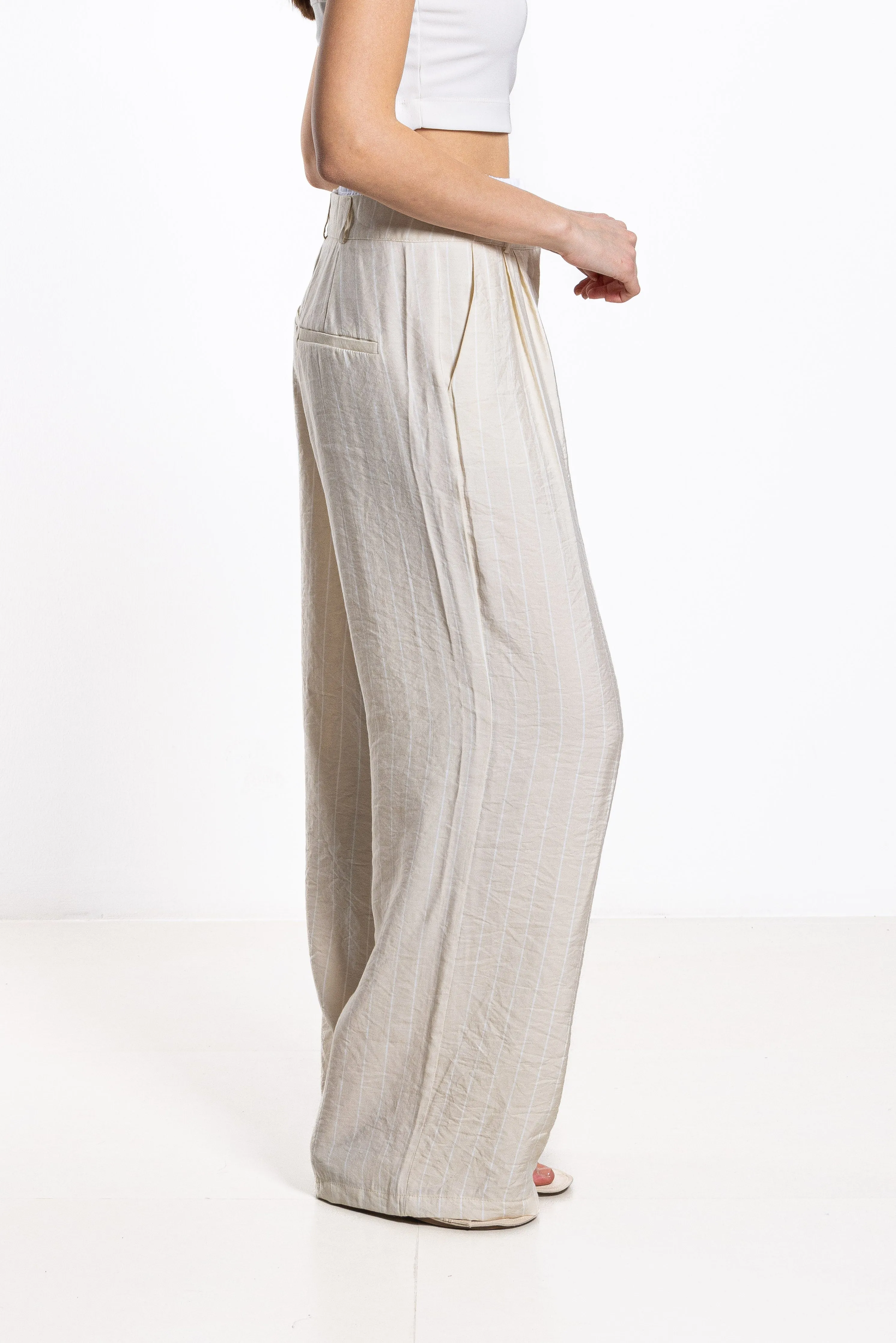 LIGHTWEIGHT STRIPED TROUSERS