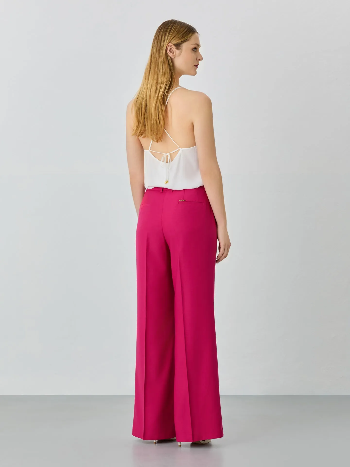 Loose Fit Trousers In Rayon Blend