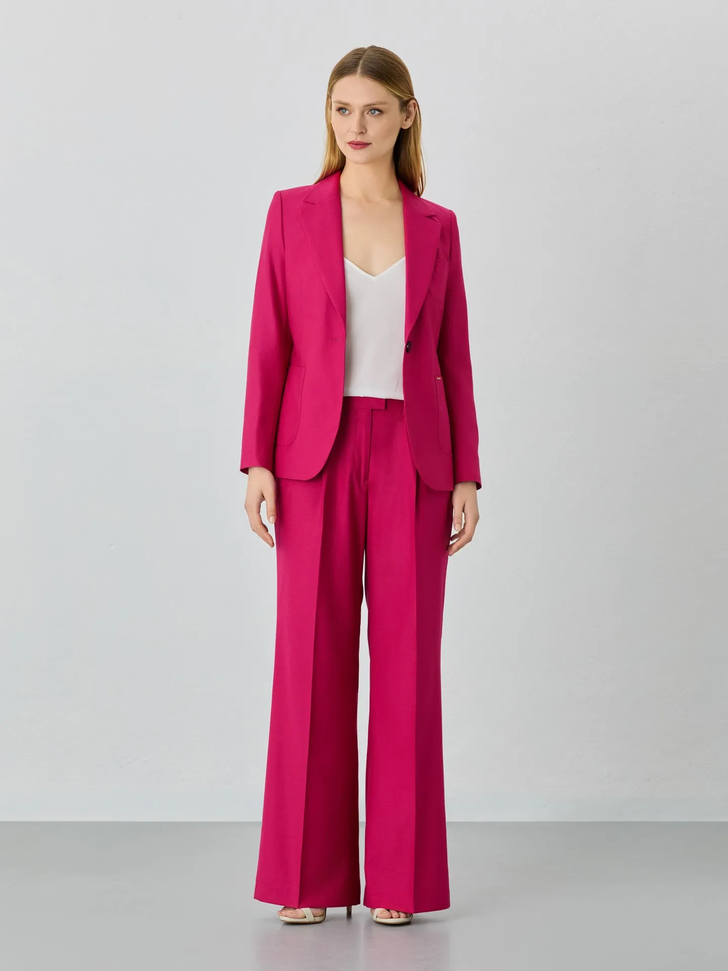 Loose Fit Trousers In Rayon Blend