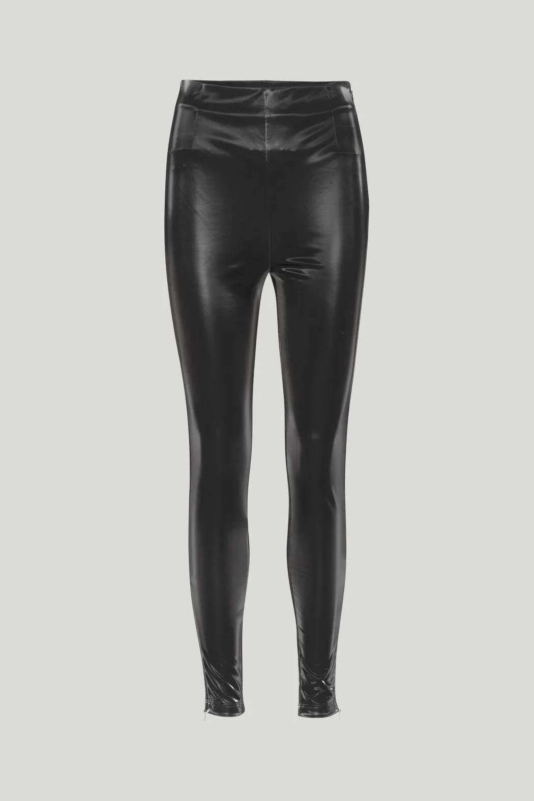 Mabel Vinyl Coated Black Leggings