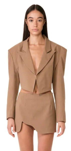 Marilyn Crop Jacket - Beige