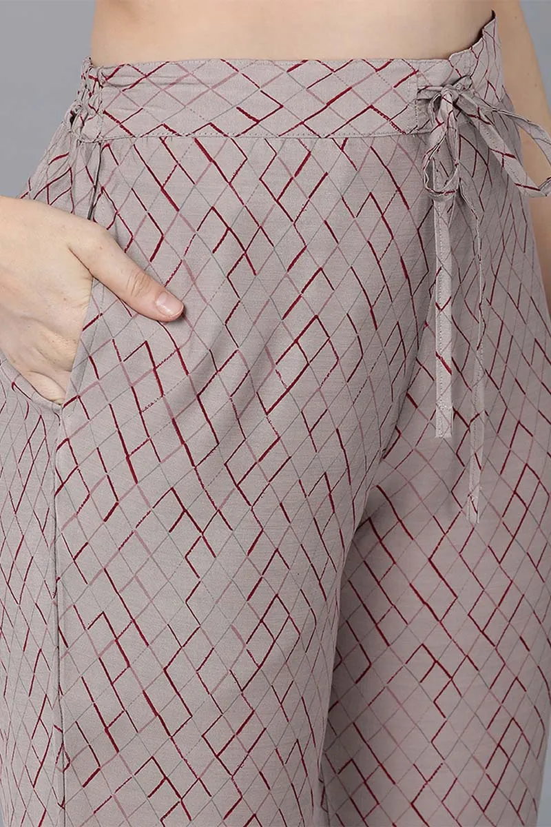 Maroon Poly Silk Straight Kurta Pant With Dupatta