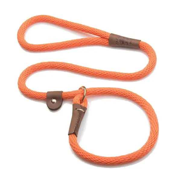 Mendota Rope Dog Slip Lead  3/8 inch wide for smaller dogs -  Range of colours