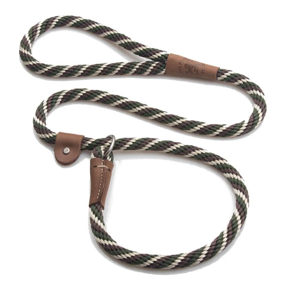 Mendota Rope Dog Slip Lead  3/8 inch wide for smaller dogs -  Range of colours
