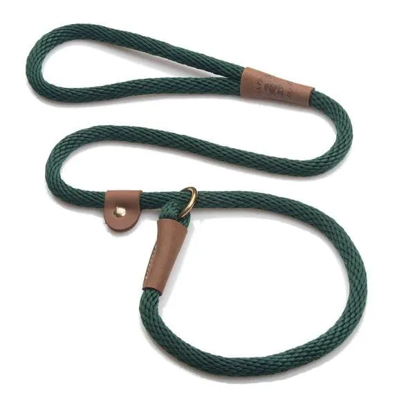 Mendota Rope Dog Slip Lead  3/8 inch wide for smaller dogs -  Range of colours