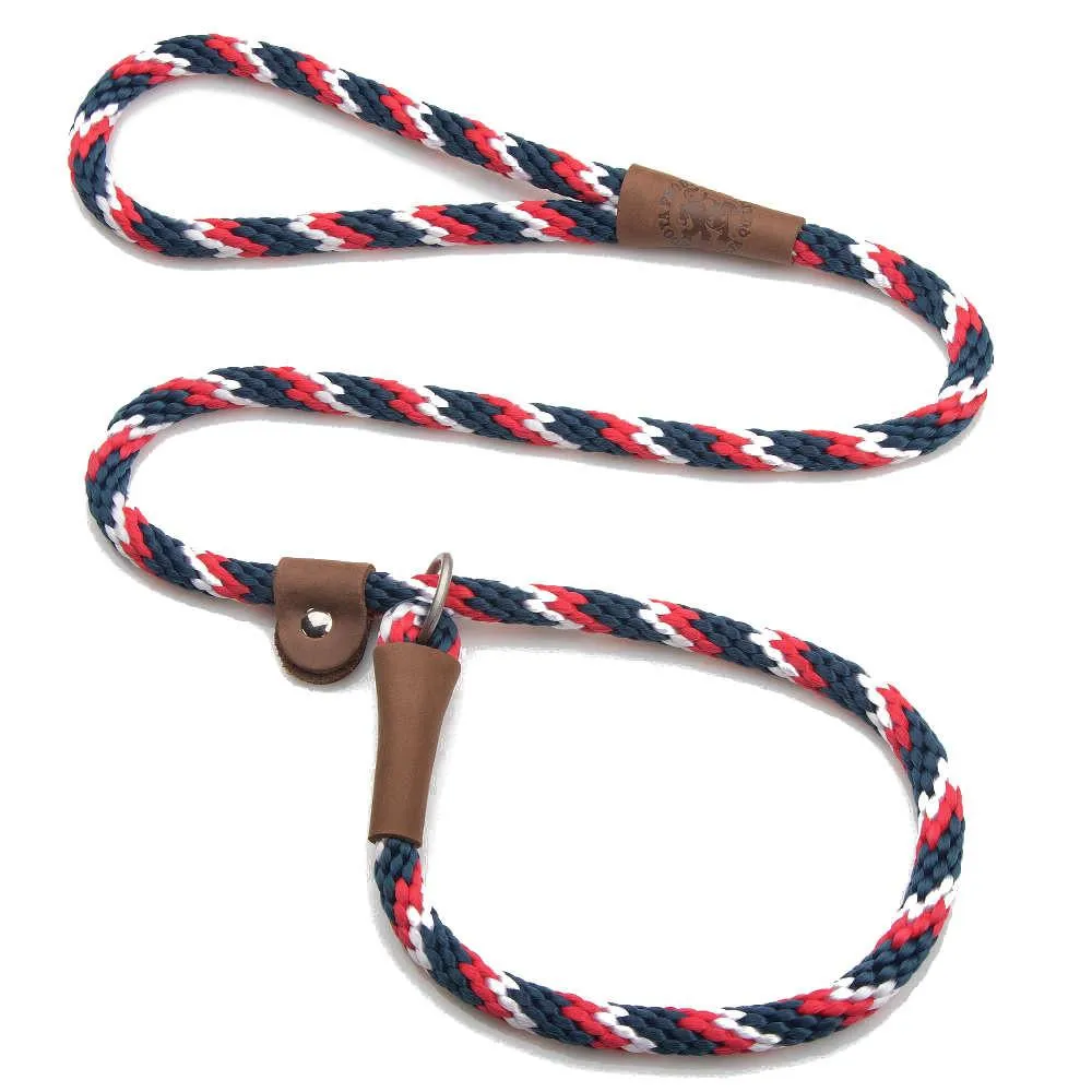 Mendota Rope Dog Slip Lead  3/8 inch wide for smaller dogs -  Range of colours