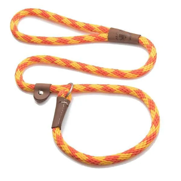 Mendota Rope Dog Slip Lead  3/8 inch wide for smaller dogs -  Range of colours