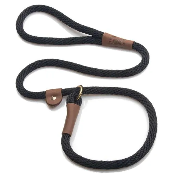 Mendota Rope Dog Slip Lead  3/8 inch wide for smaller dogs -  Range of colours