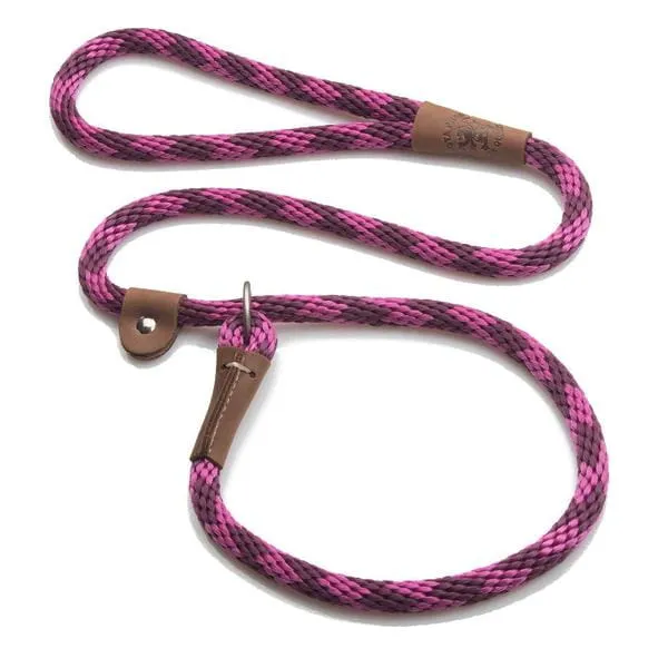 Mendota Rope Dog Slip Lead  3/8 inch wide for smaller dogs -  Range of colours