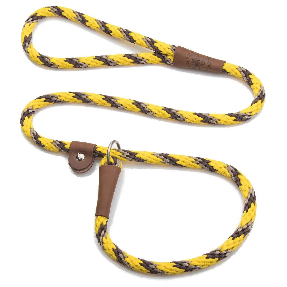 Mendota Rope Dog Slip Lead  3/8 inch wide for smaller dogs -  Range of colours