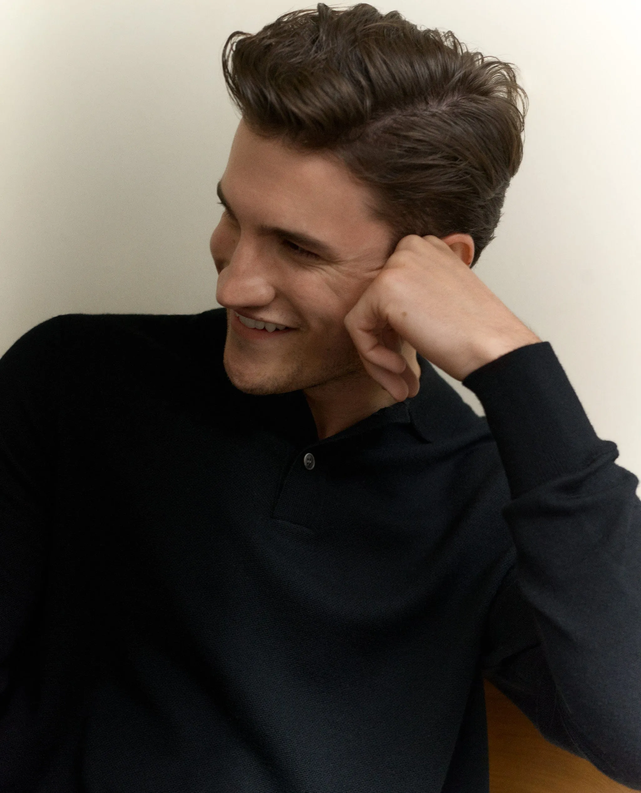 Men's Merino Knitted Polo Jumper