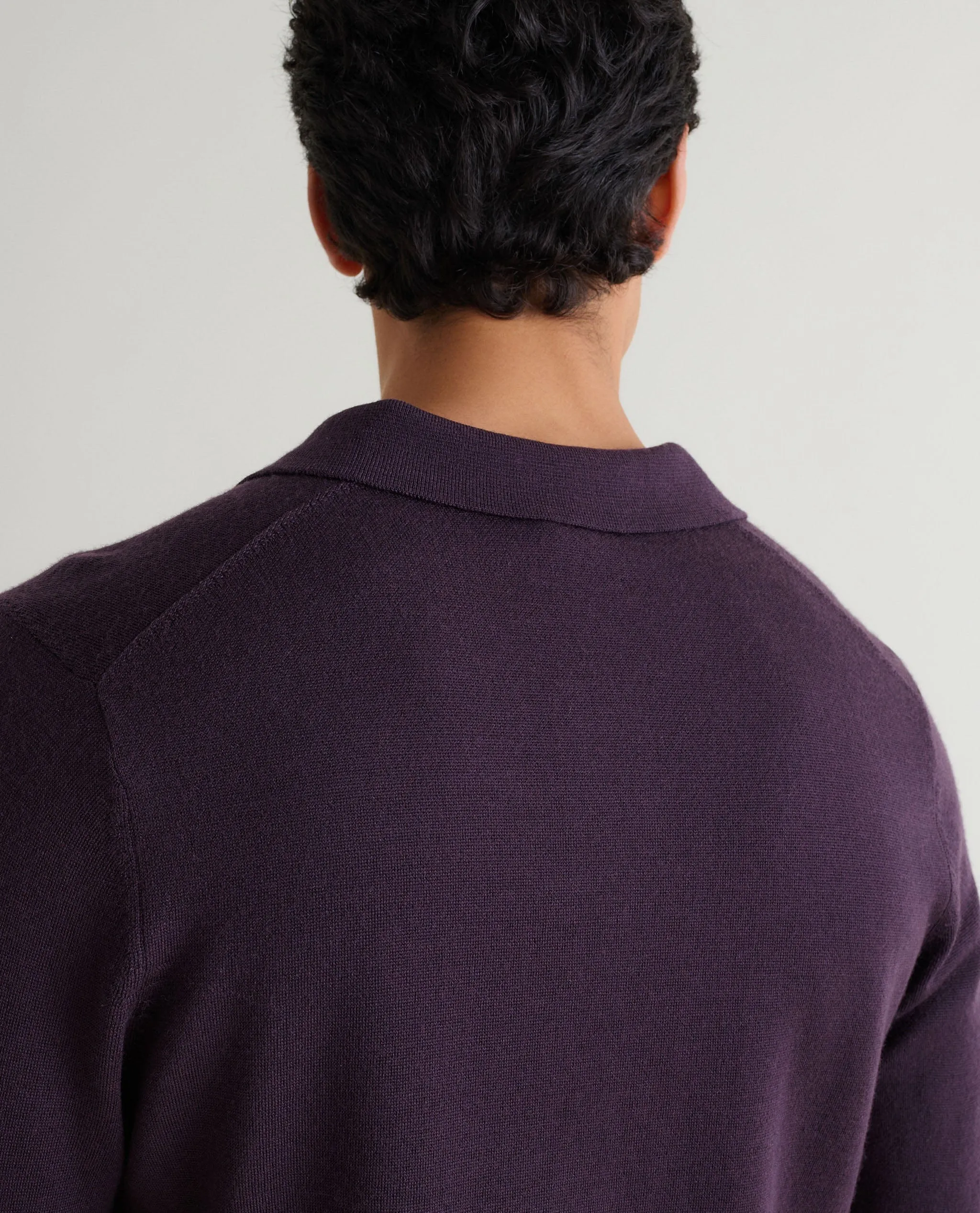 Men's Merino Knitted Polo Jumper