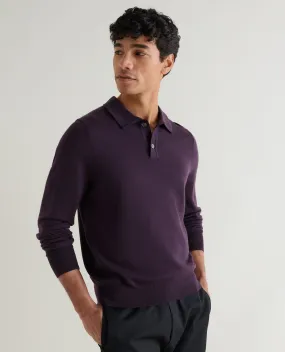 Men's Merino Knitted Polo Jumper