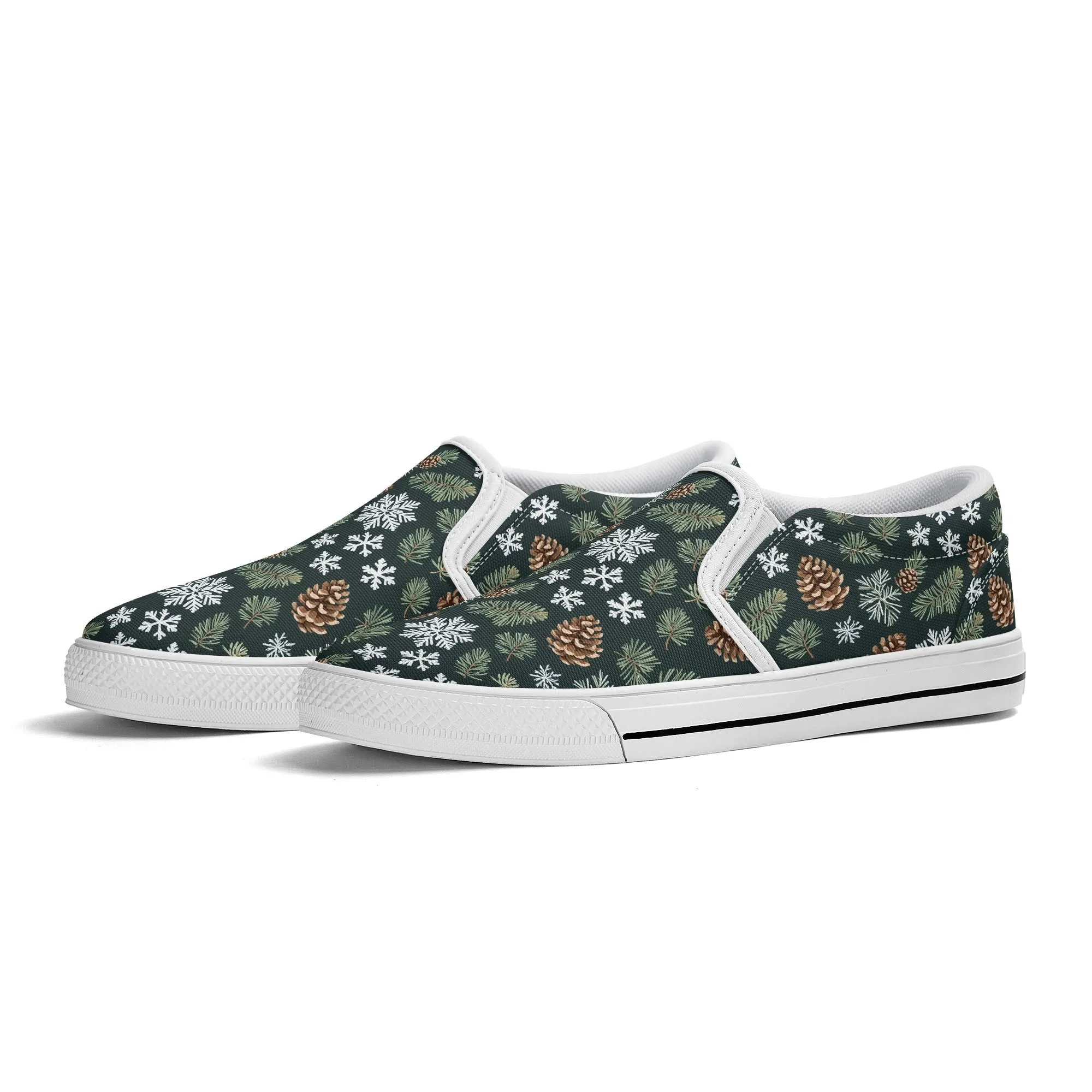 Mens Snowflake Pine Rubber Slip On Shoes